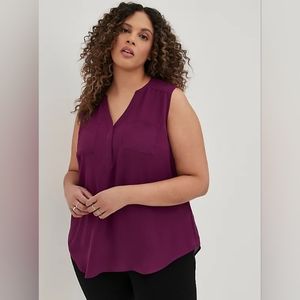 Torrid Harper Georgette Sleeveless Blouse, Size 2